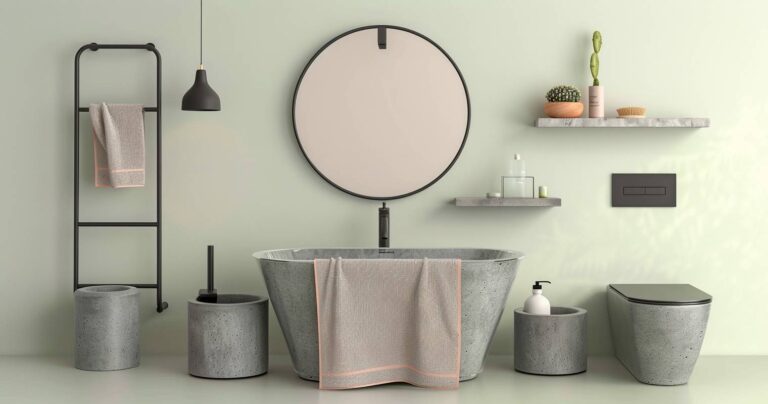 Badezimmer mit Betonoptik gestalten: 16 kreative Ideen