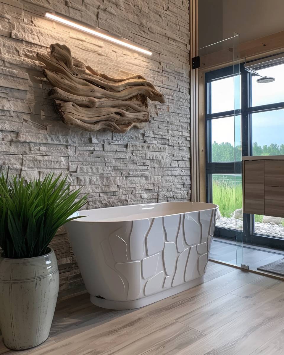 Badezimmer mit Naturmaterialien- Verwandle Treibholz in Handtuchhalter