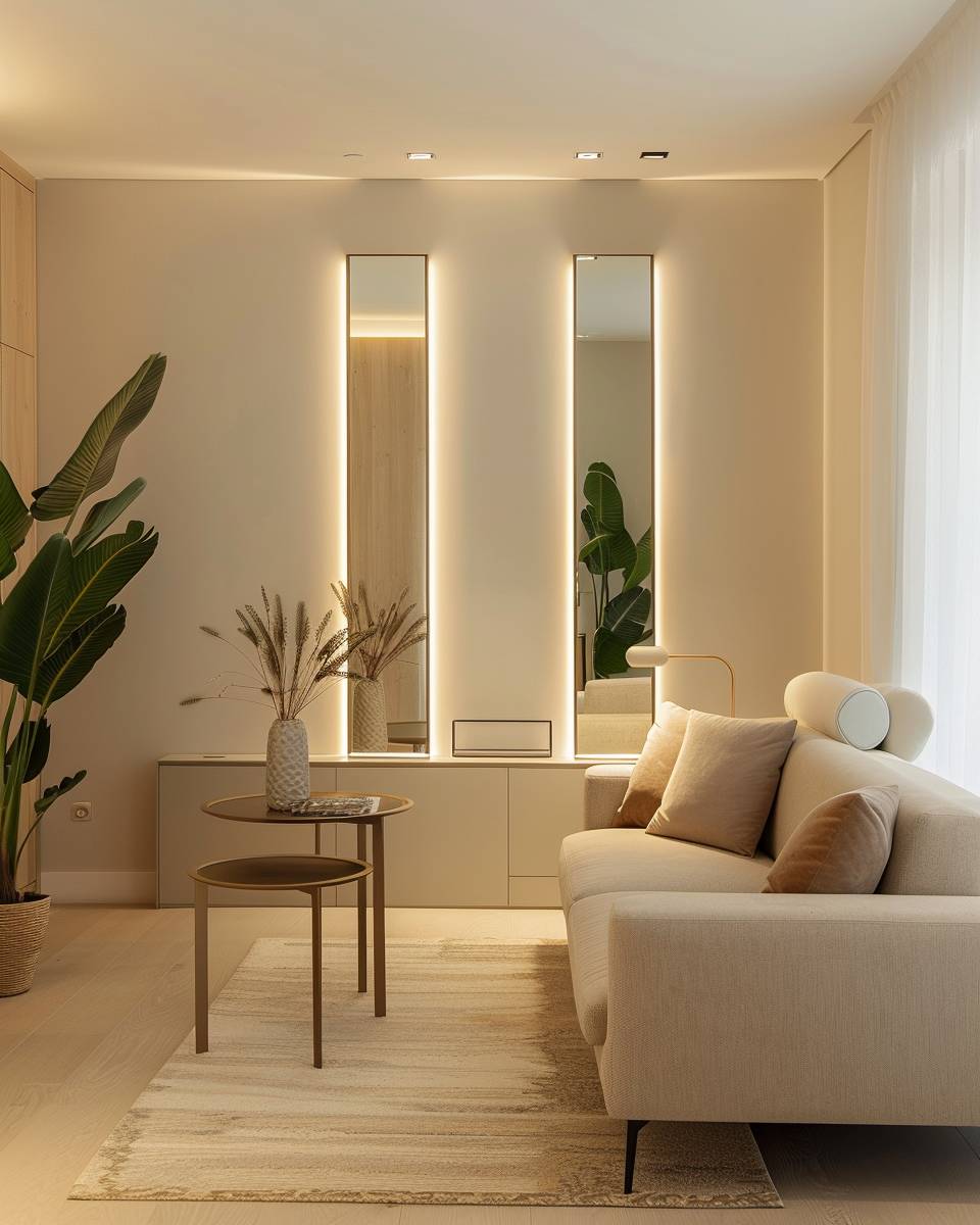 Einrichtungstipps für schmale Räume- Präge schmale Wände mit vertikaler Deko hervor