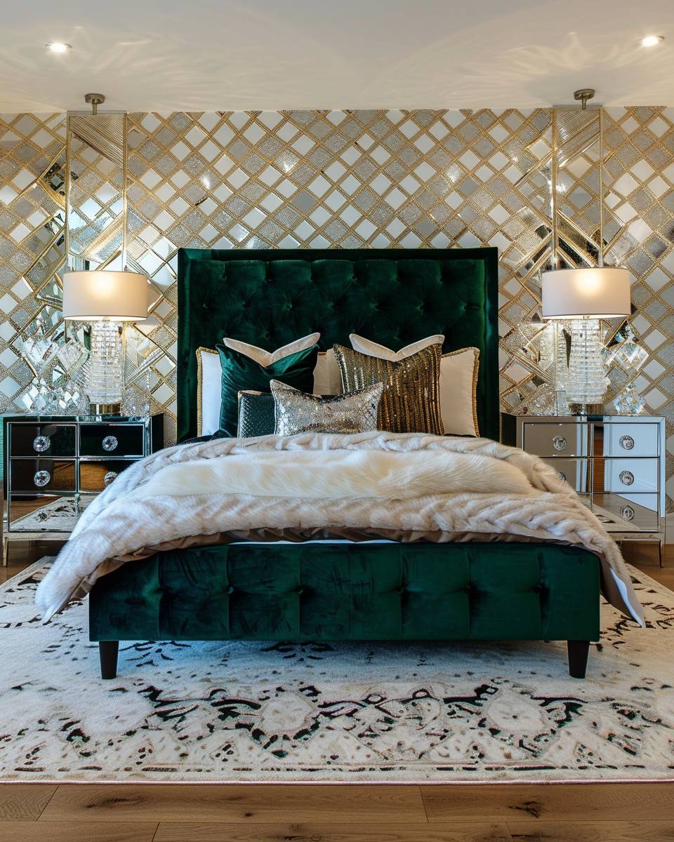 Ideen: Schlafzimmer im Art-Deco-Stil- Integriere symmetrische Dekoelemente für Harmonie