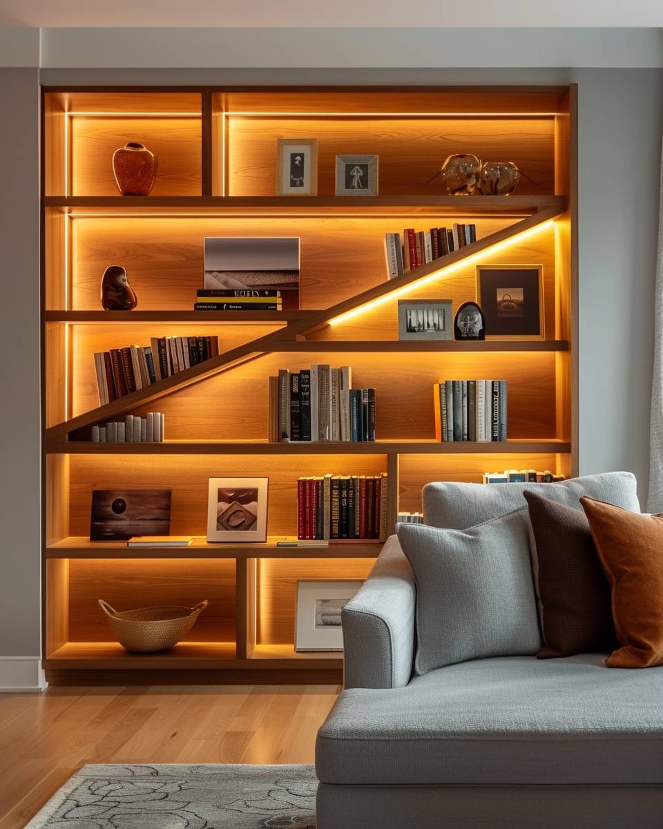 Kreative Ideen für Bücherregale- Setze LED-Lichtleisten ins Regal ein