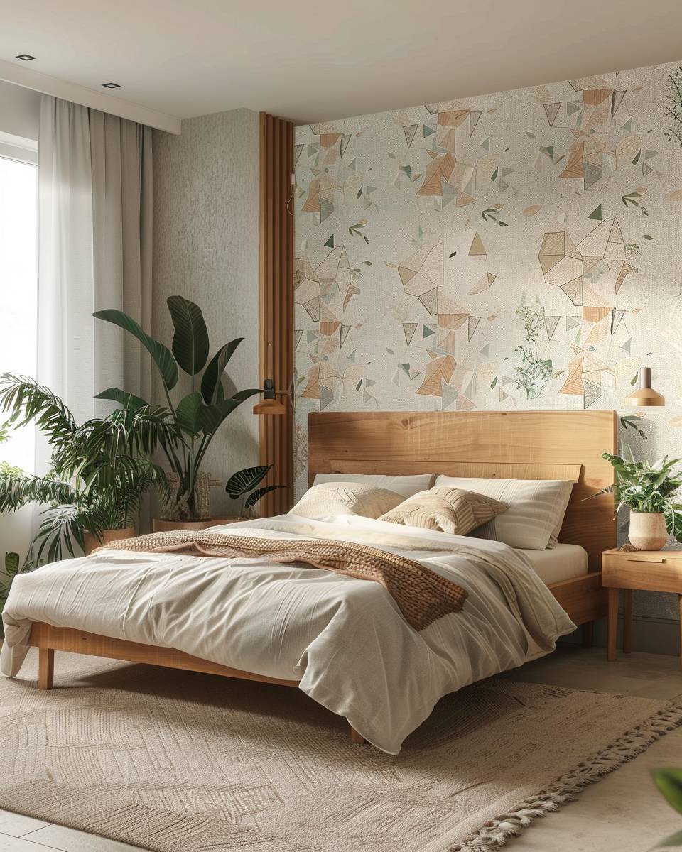 Schlafzimmer mit Tapete gestalten- Kreiere einen Mix aus verschiedenen Tapetendesigns