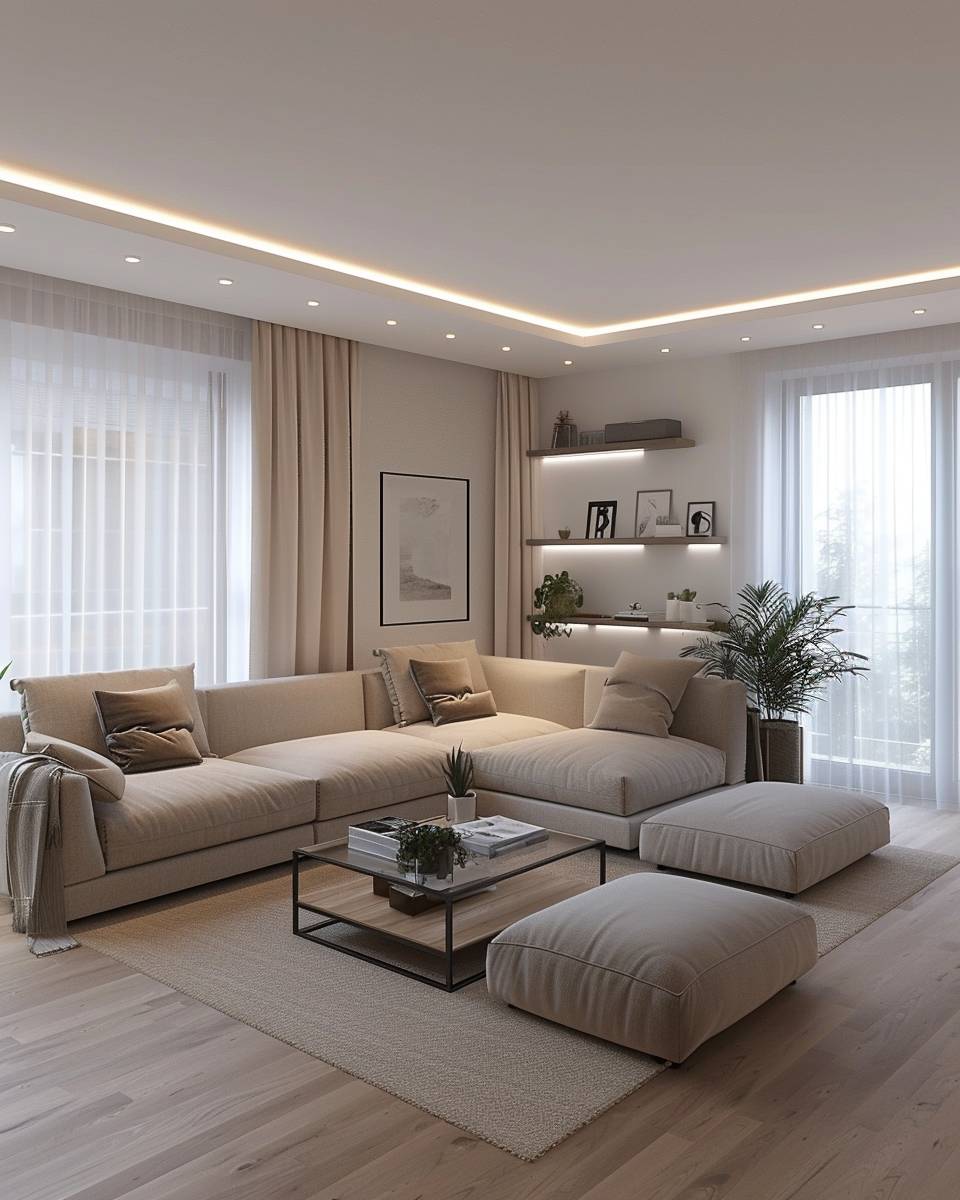 Wohnzimmer mit Ecksofa einrichten- Setze auf multifunktionale Möbel für mehr Flexibilität