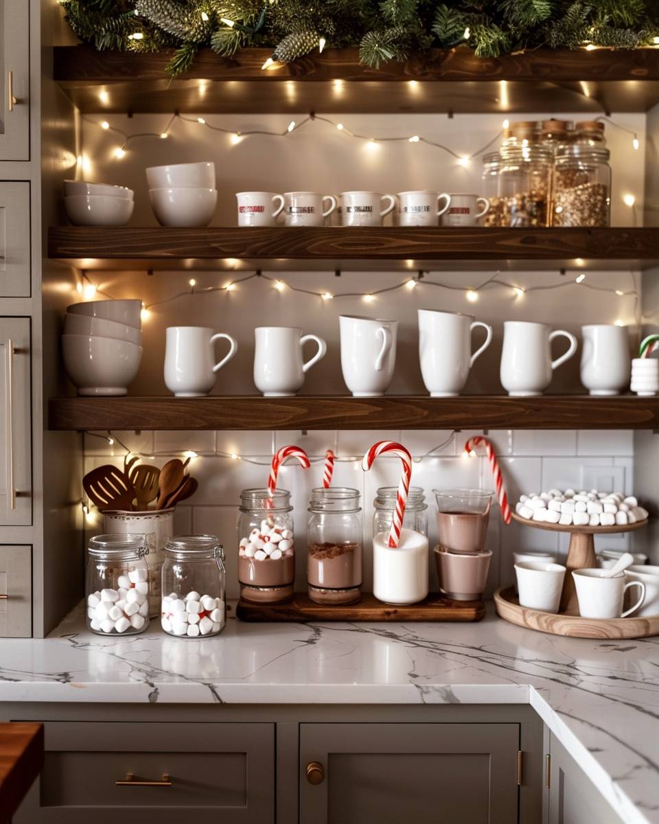 Dekotrends Weihnachten 2024- Baue dir eine Hot-Chocolate-Station in der Küche