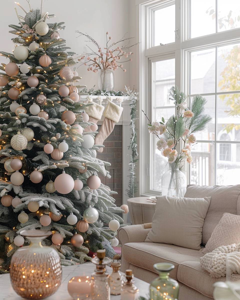 Dekotrends Weihnachten 2024- Wähle pastellige Kugeln für den Baum