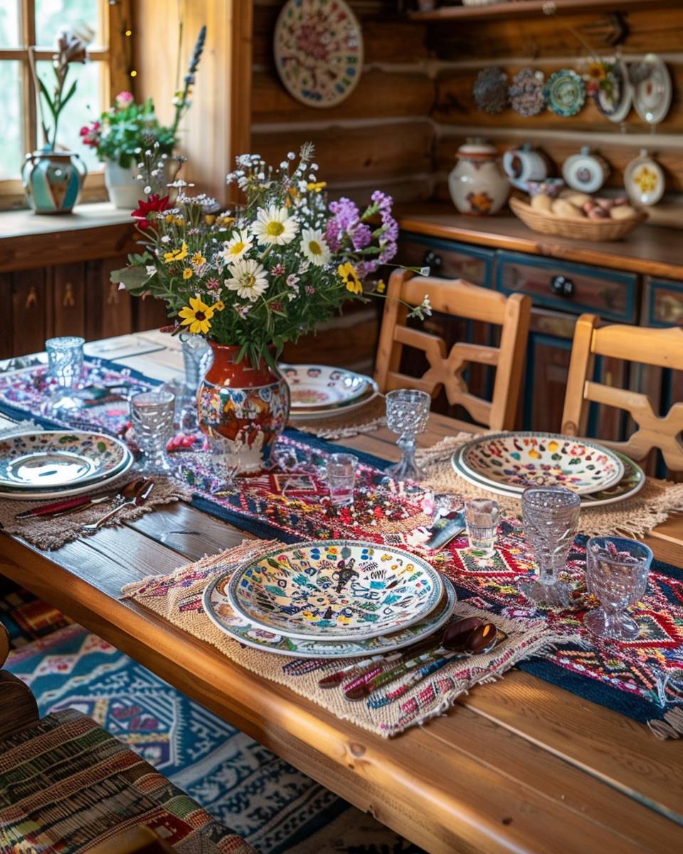 Einrichtungsideen: Folklore-Stil- Schmücke deinen Tisch mit handgemalten Keramiktellern