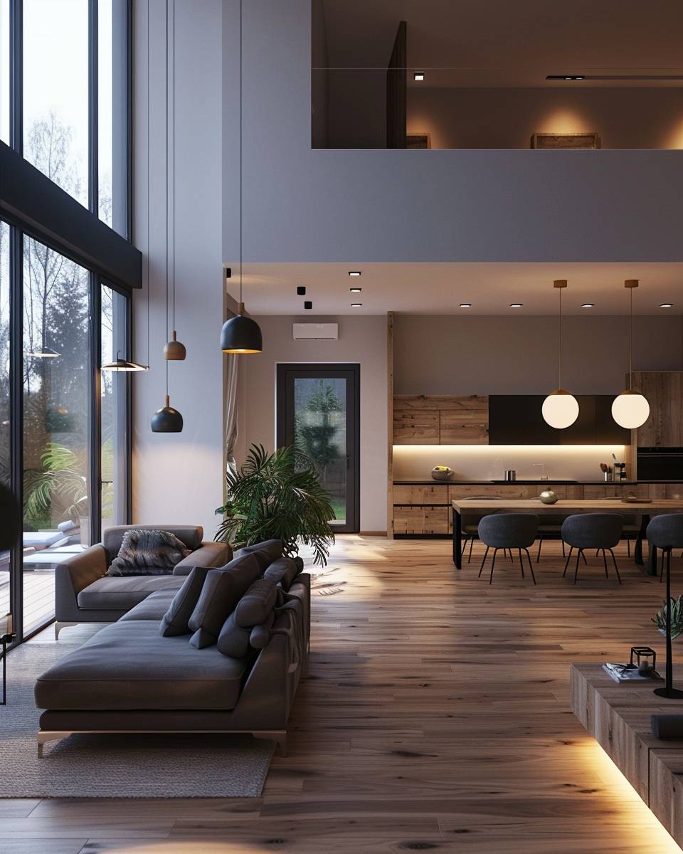 Einrichtungstipps für offene Wohnbereiche- Platziere Leuchten auf verschiedenen Höhen