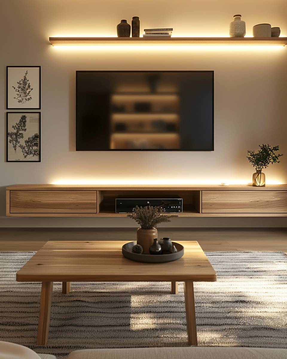Fernsehwand im Wohnzimmer gestalten- Baue eine clevere Gerätekonsole selbst