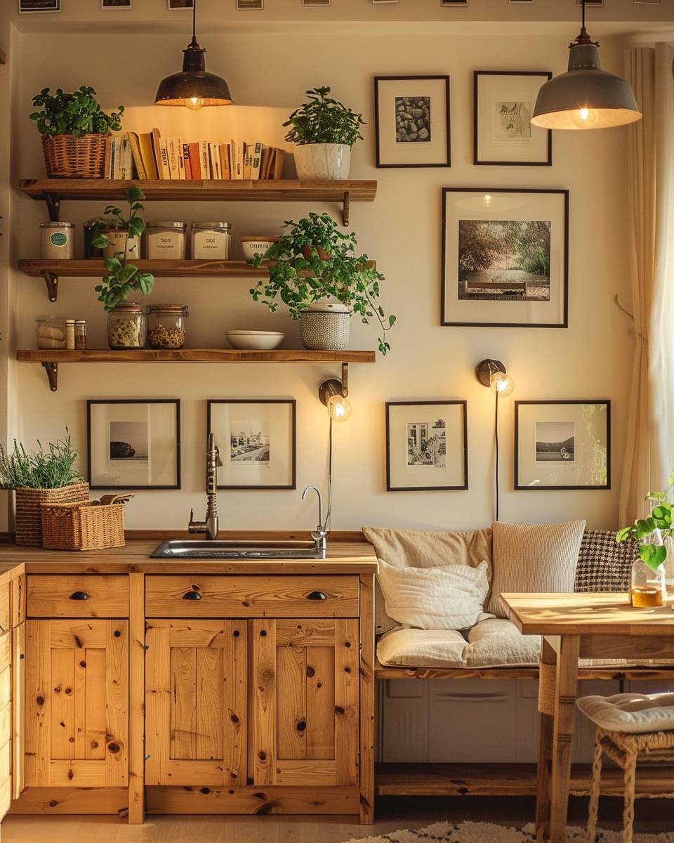 Ideen: Küche gemütlich machen- Hänge persönliche Kunstdrucke oder Fotos auf