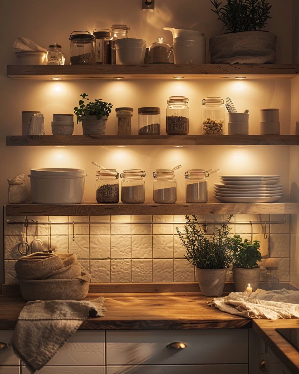 Ideen: Küche gemütlich machen- Präsentiere Backzutaten in Glasbehältern