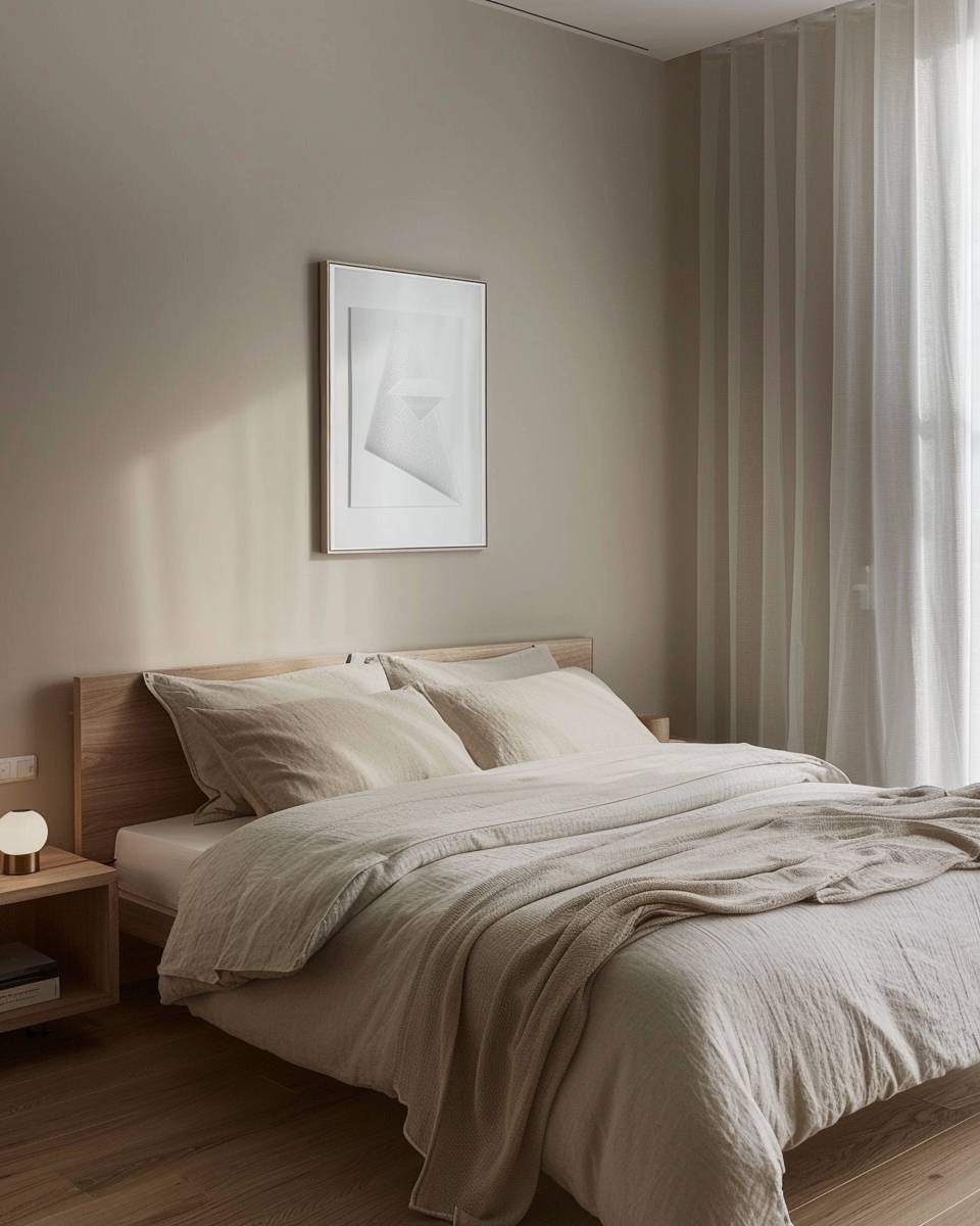 Ideen: Schlafzimmer gemütlich machen- Reduziere Deko auf das Wesentliche für Ruhe