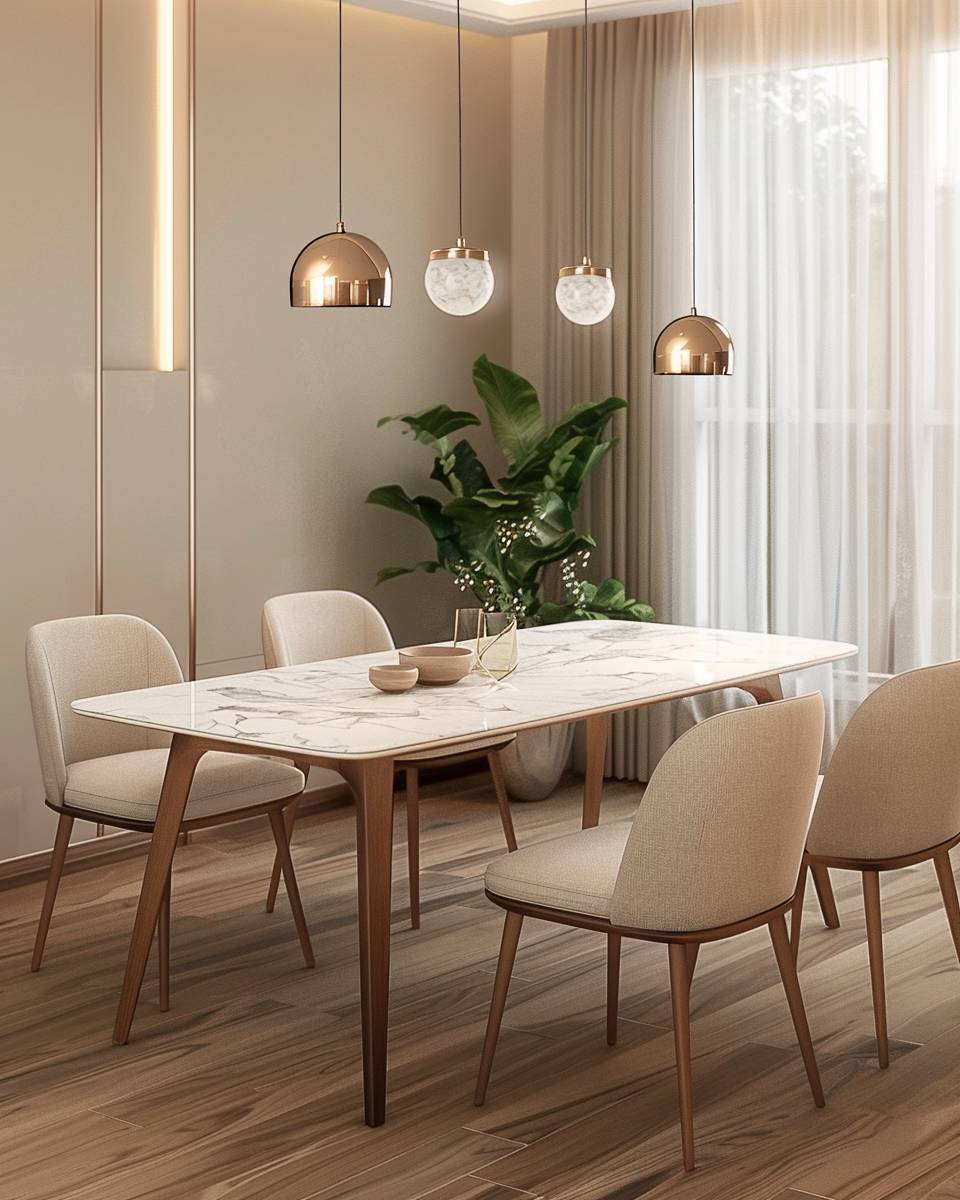 Küche mit Marmor gestalten- Verleihe deinem Esstisch einen Marmoraufsatz