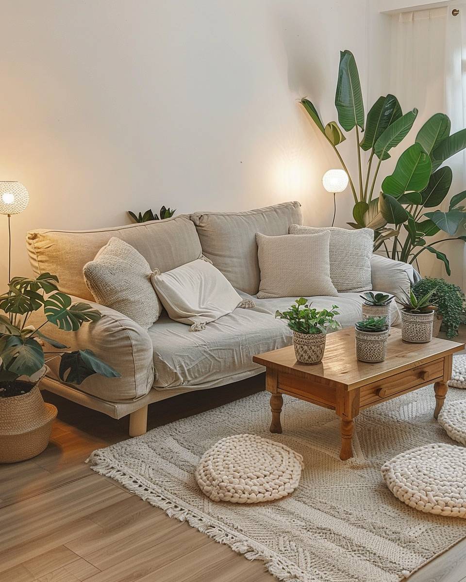 Wohnzimmer gemütlich machen: Ideen- Integriere Pflanzen für einen frischen Look