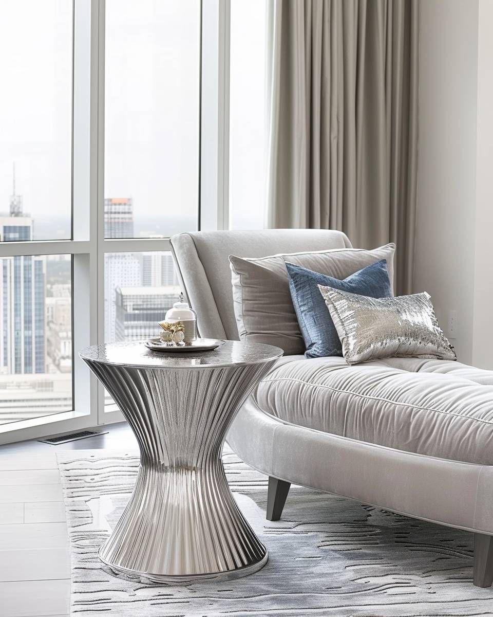 Einrichtungsideen mit Siber- Schaffe elegante Ecken mit silbernem Beistelltisch