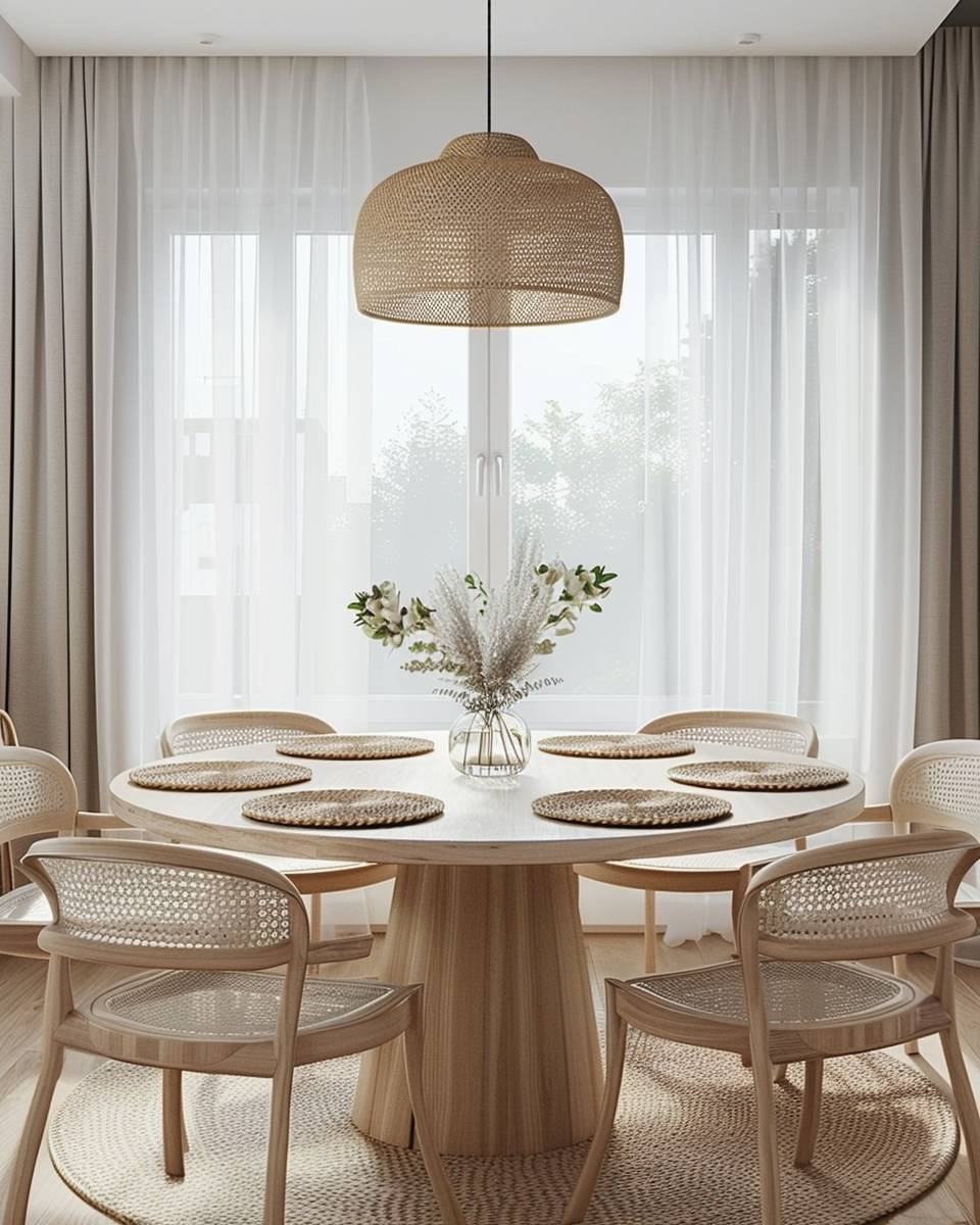 Esszimmer mit runden Tischen gestalten- Verwende runde Platzsets für mehr Harmonie