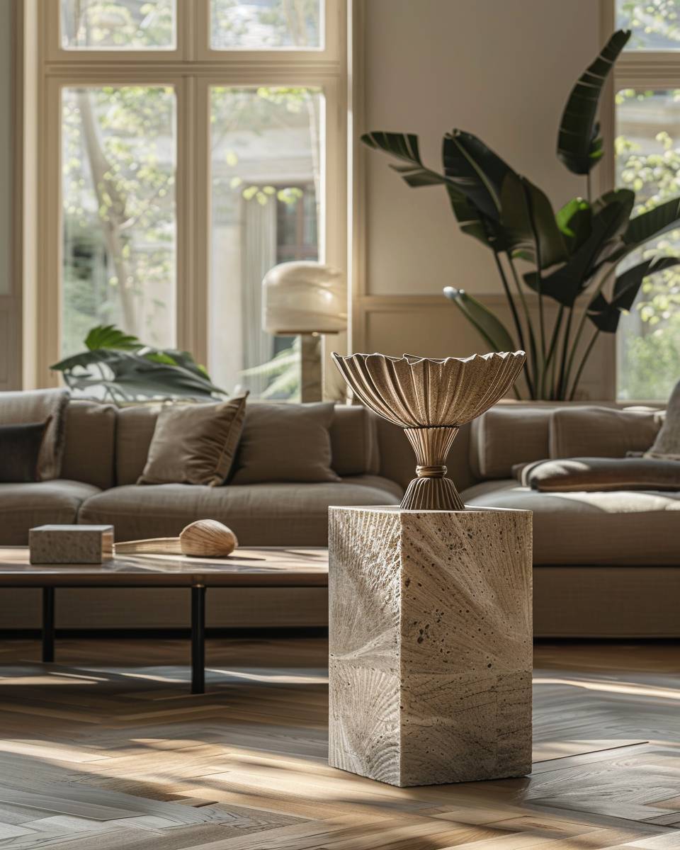 Ideen: Einrichten mit Statement-Stücken- Hebe ein besonderes Accessoire auf einem Podest hervor