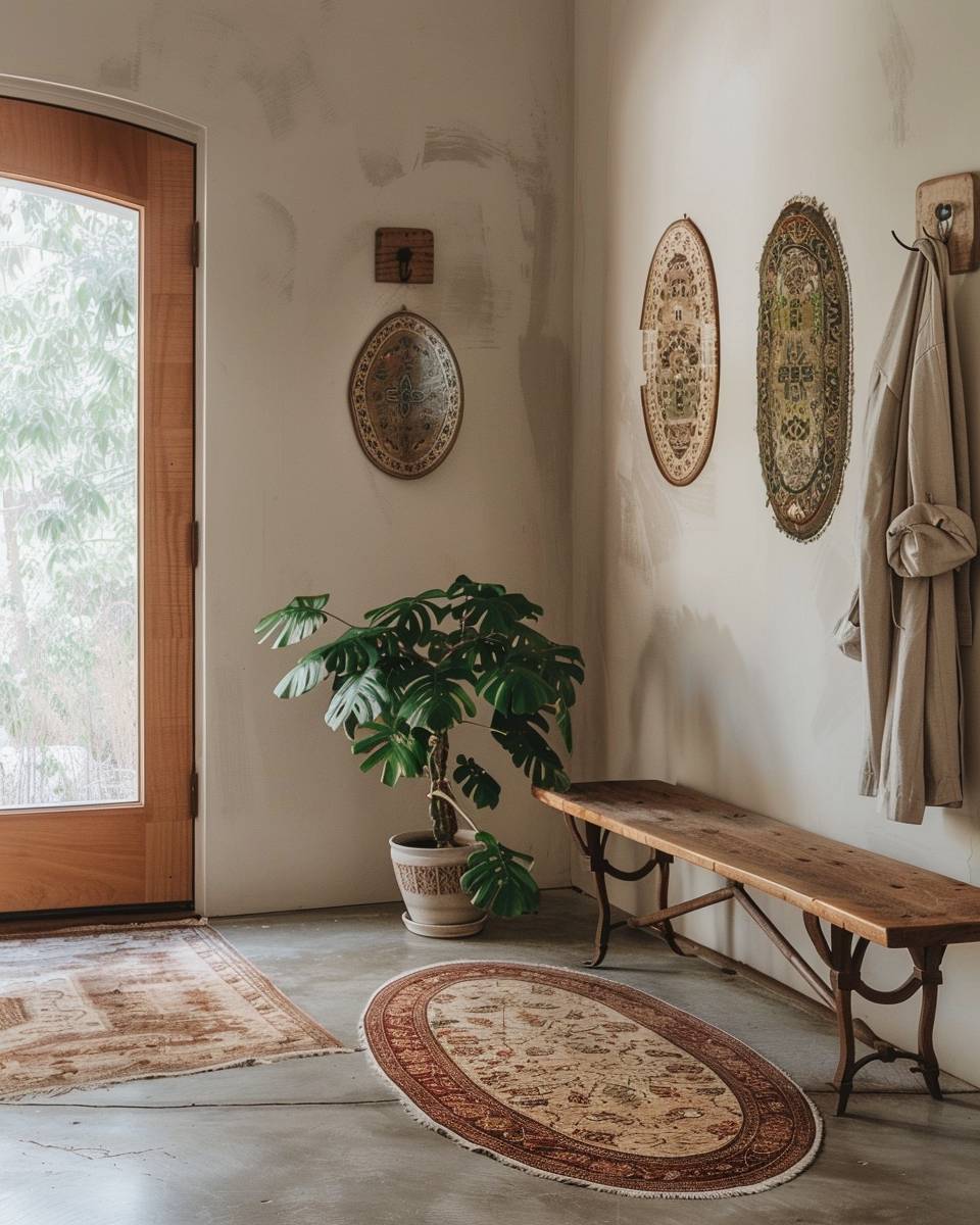 Ideen: Einrichten mit Vintage-Teppichen- Wähle ungewöhnliche Teppichformen für den Flur