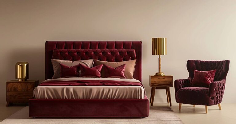 Schlafzimmer in Bordeauxrot gestalten: 20 stilvolle Ideen