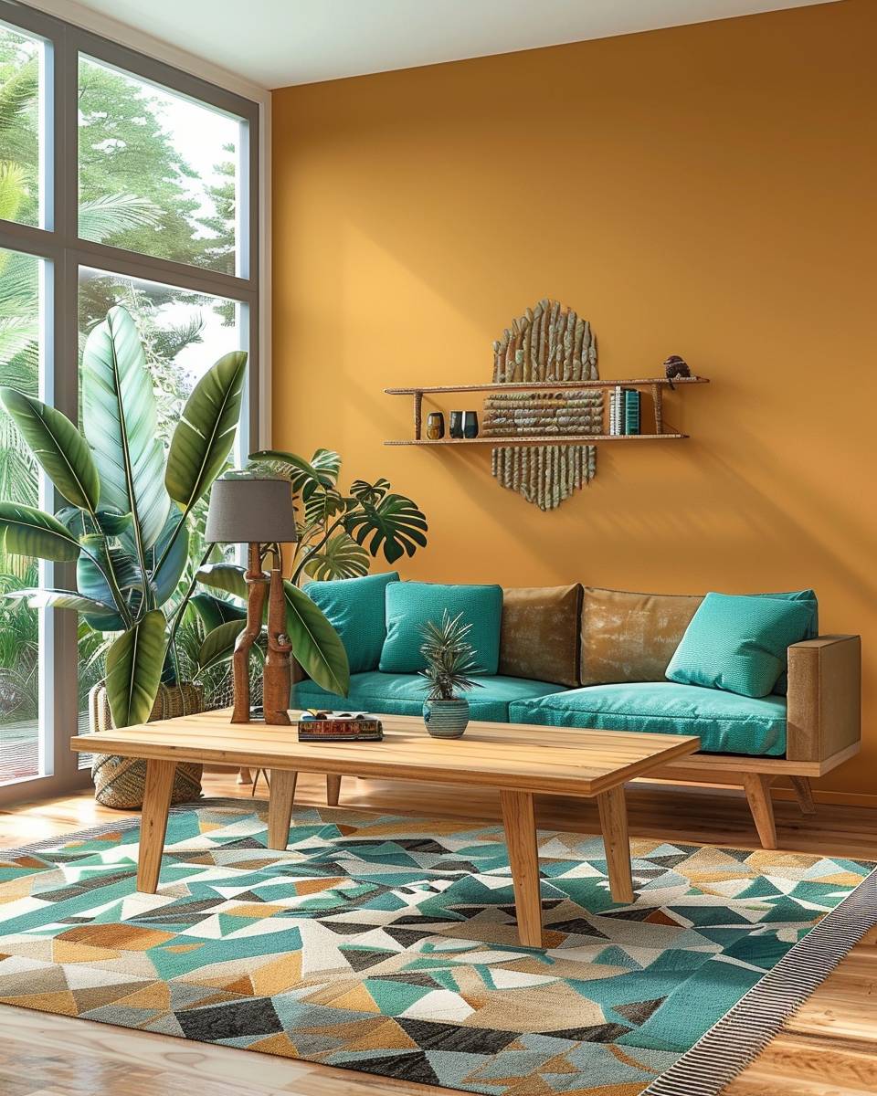 Welche Farbe passt zu Ocker?- Akzentuiere Ocker mit leuchtendem Türkis