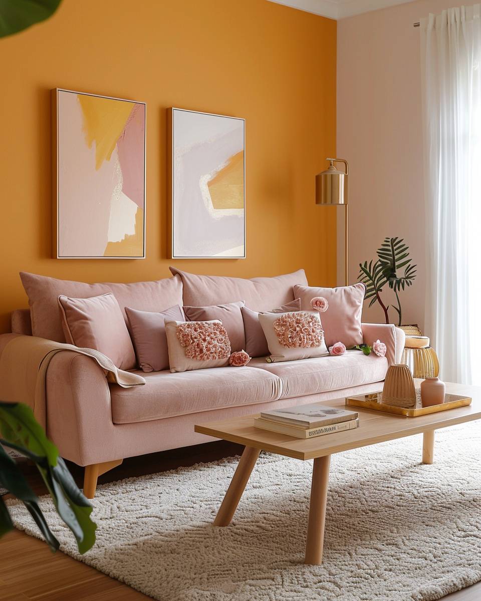 Welche Farbe passt zu Ocker?- Betone Ocker durch zartes Rosé