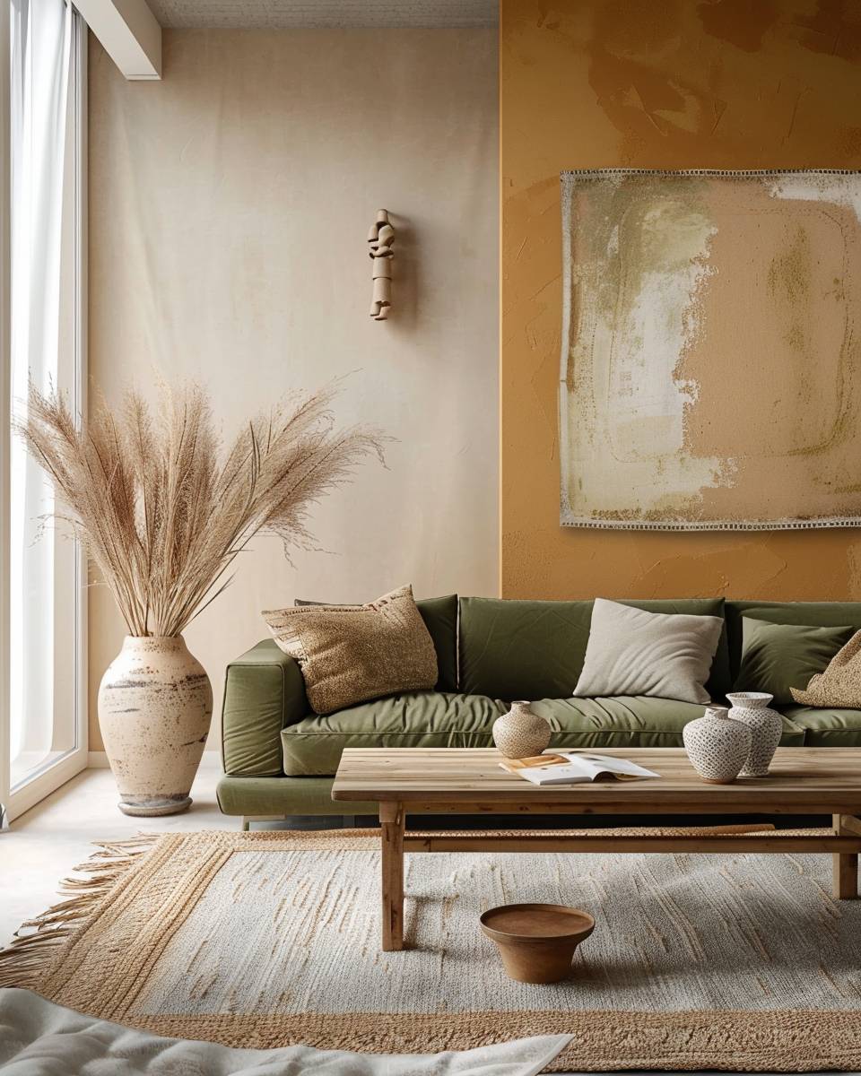 Welche Farbe passt zu Ocker?- Verbinde Ocker mit ruhigem Salbeigrün