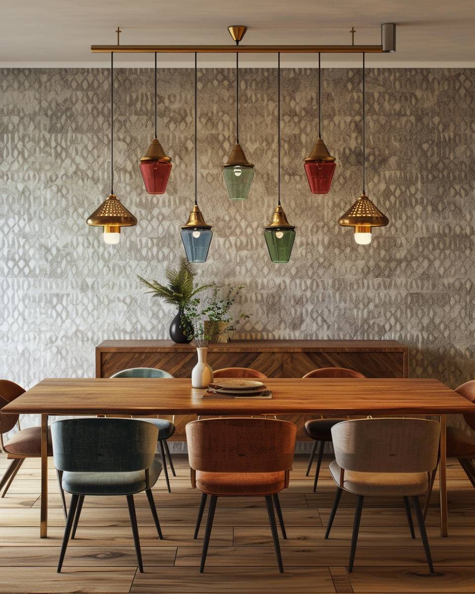 Ideen & Inspiration: Hängelampen im Esszimmer- Arrangiere Vintage-Hängelampen für Retro-Charme