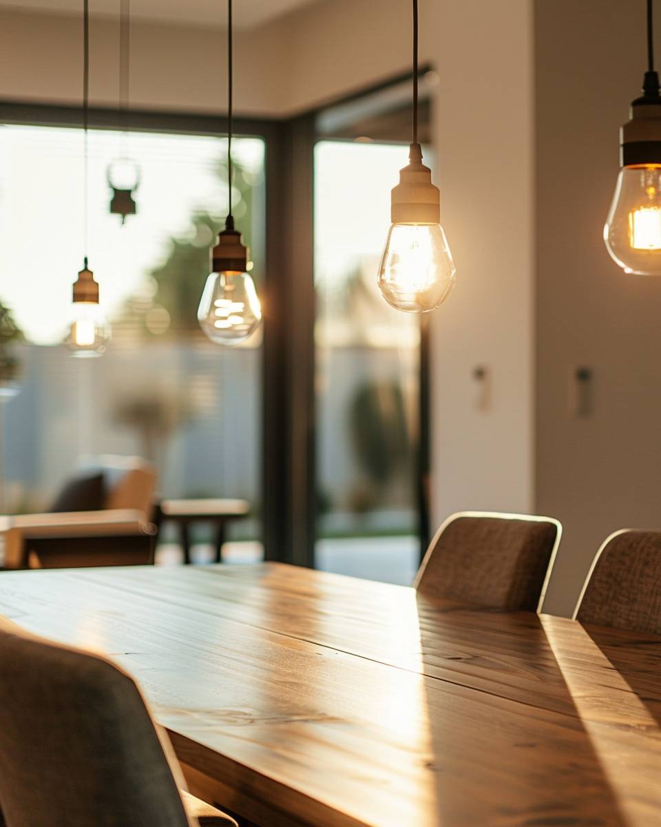 Ideen & Inspiration: Hängelampen im Esszimmer- Nutze klare Glühbirnen für warmes Licht