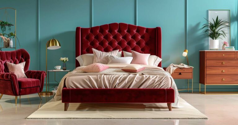Schlafzimmer in Bordeauxrot gestalten: 20 stilvolle Ideen