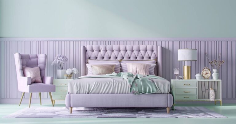 Schlafzimmer in Flieder gestalten: 19 kreative Ideen