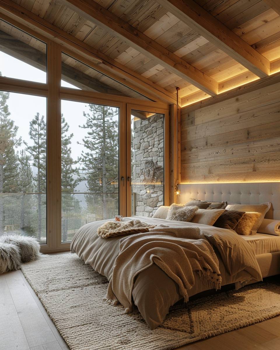 Schlafzimmer im Chalet-Stil gestalten- Wähle Naturfarben für eine ruhige Atmosphäre