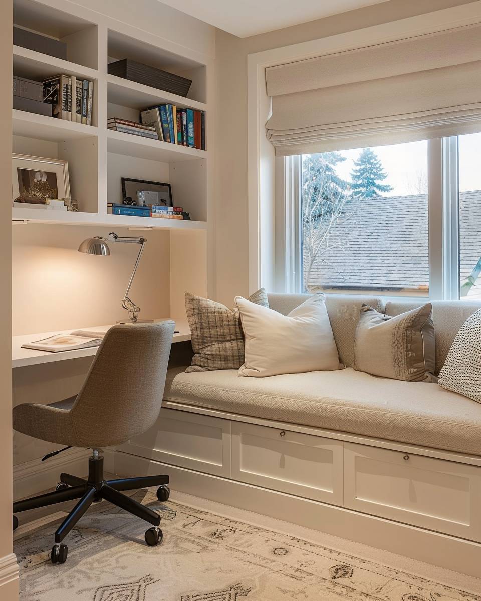Arbeitszimmer und Gästezimmer kombinieren- Baue eine Fensterbank als Leseecke aus