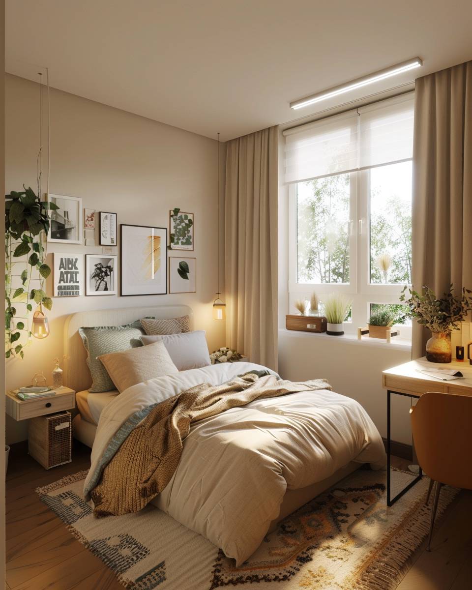 Arbeitszimmer und Gästezimmer kombinieren- Dekoriere mit persönlichen Bildern und Kunstwerken