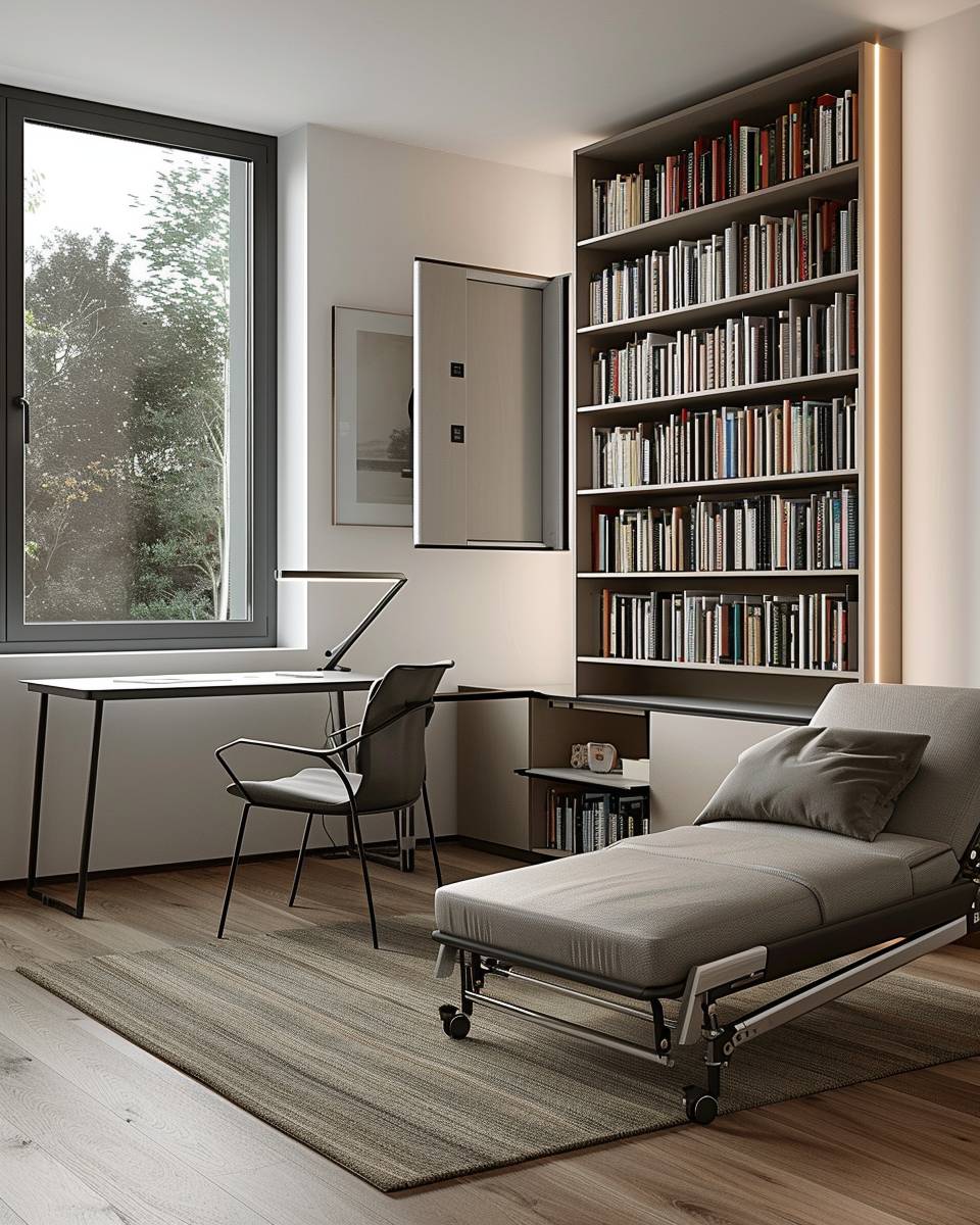 Arbeitszimmer und Gästezimmer kombinieren- Präsentiere Bücher in einem offenen Regal