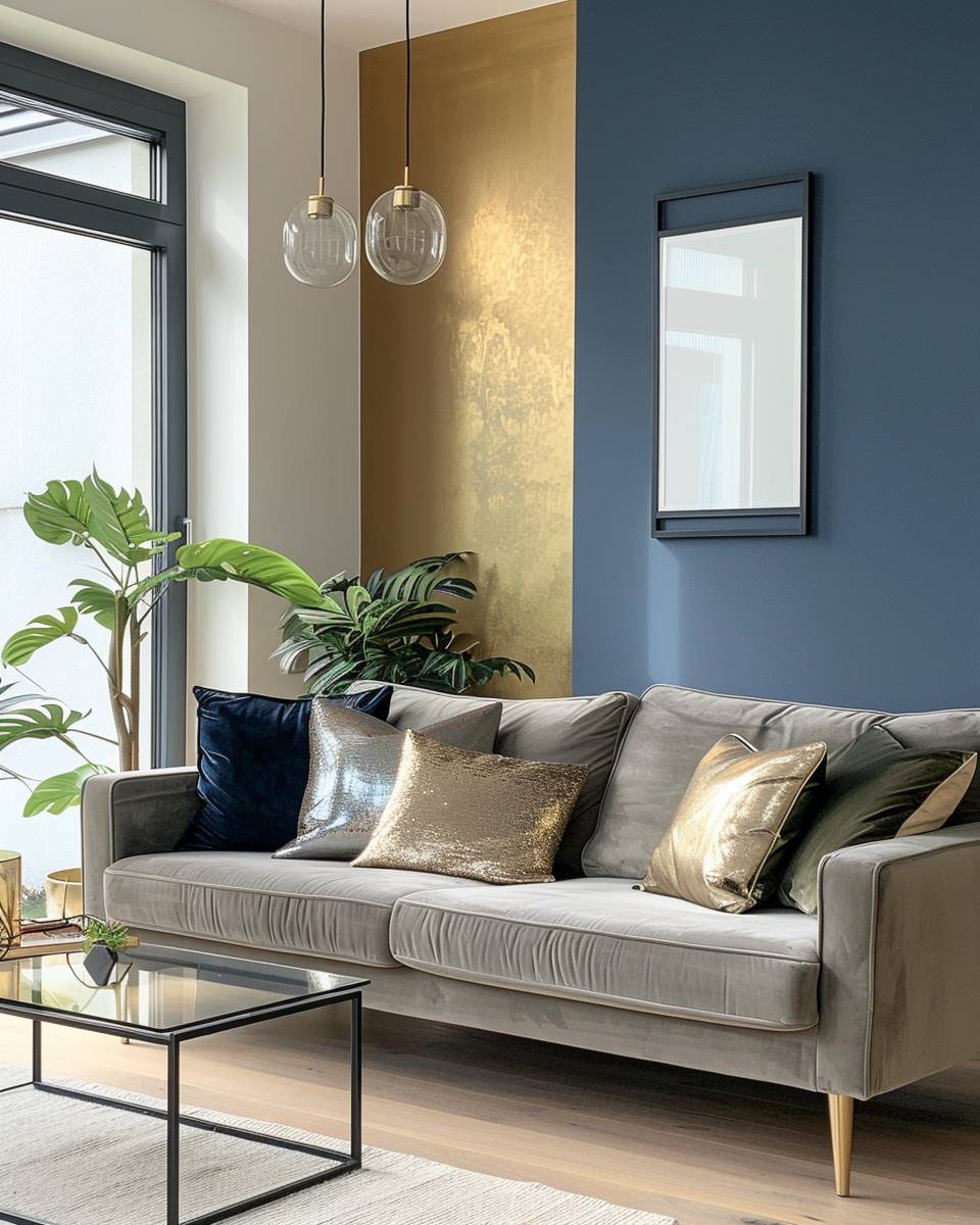 Inspiration: Wandfarbe Metallic- Kombiniere matte und metallische Farben für Dynamik