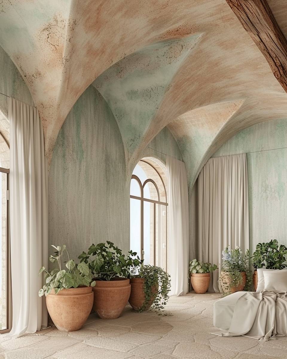 Inspiration und Ideen: Mediterrane Wandfarben- Gestalte Decken mit kühlen Pastelltönen