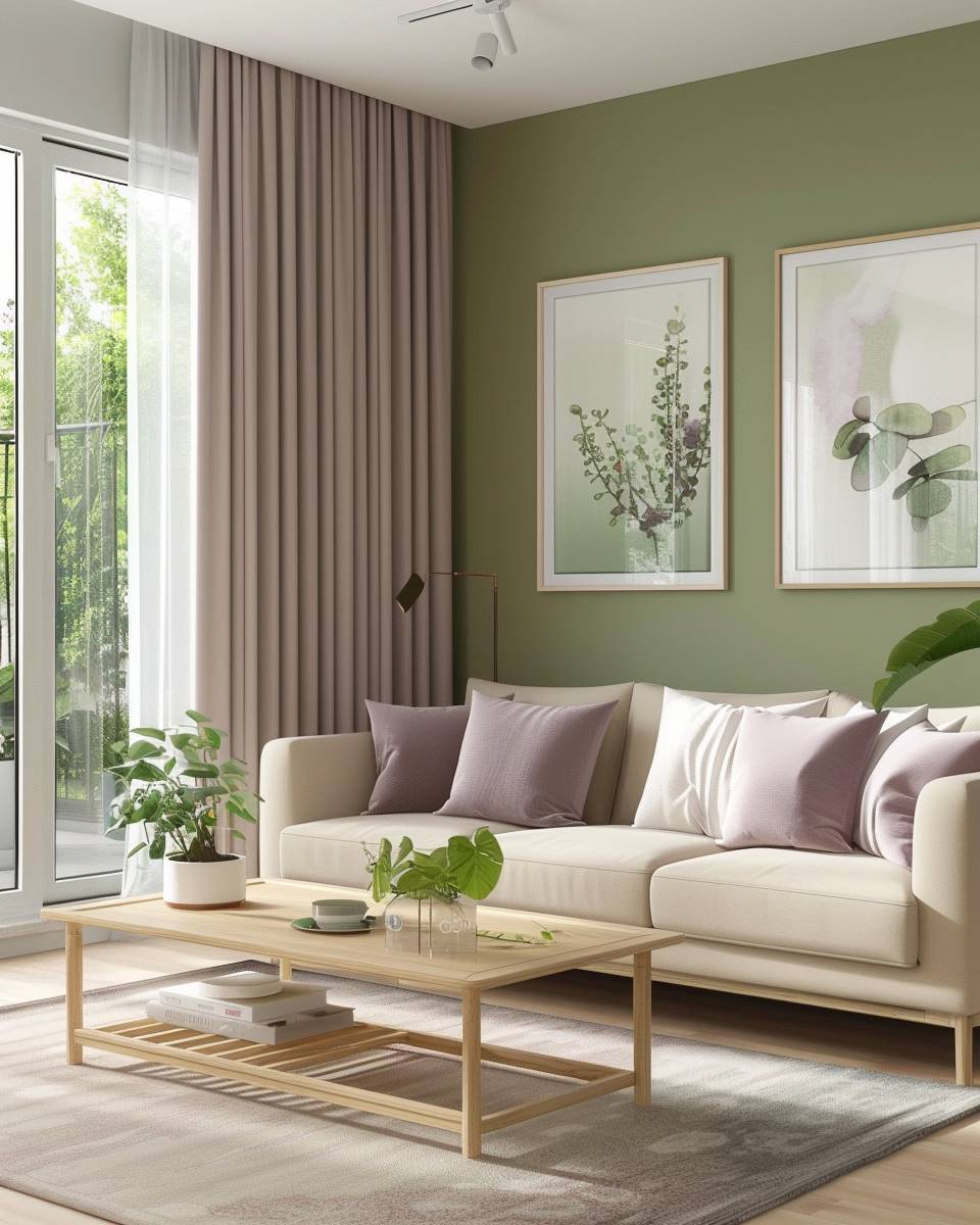 Welche Farbe passt zu Olivgrün?- Arrangiere Olivgrün mit Blasslila für Frische