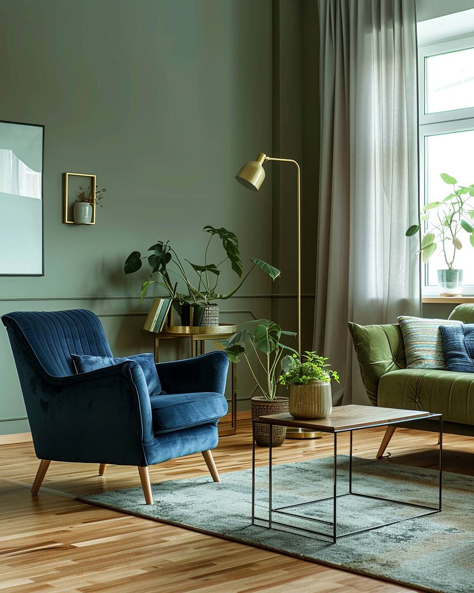 Welche Farbe passt zu Olivgrün?- Belebe dein Zuhause mit Petrolblau-Akzenten