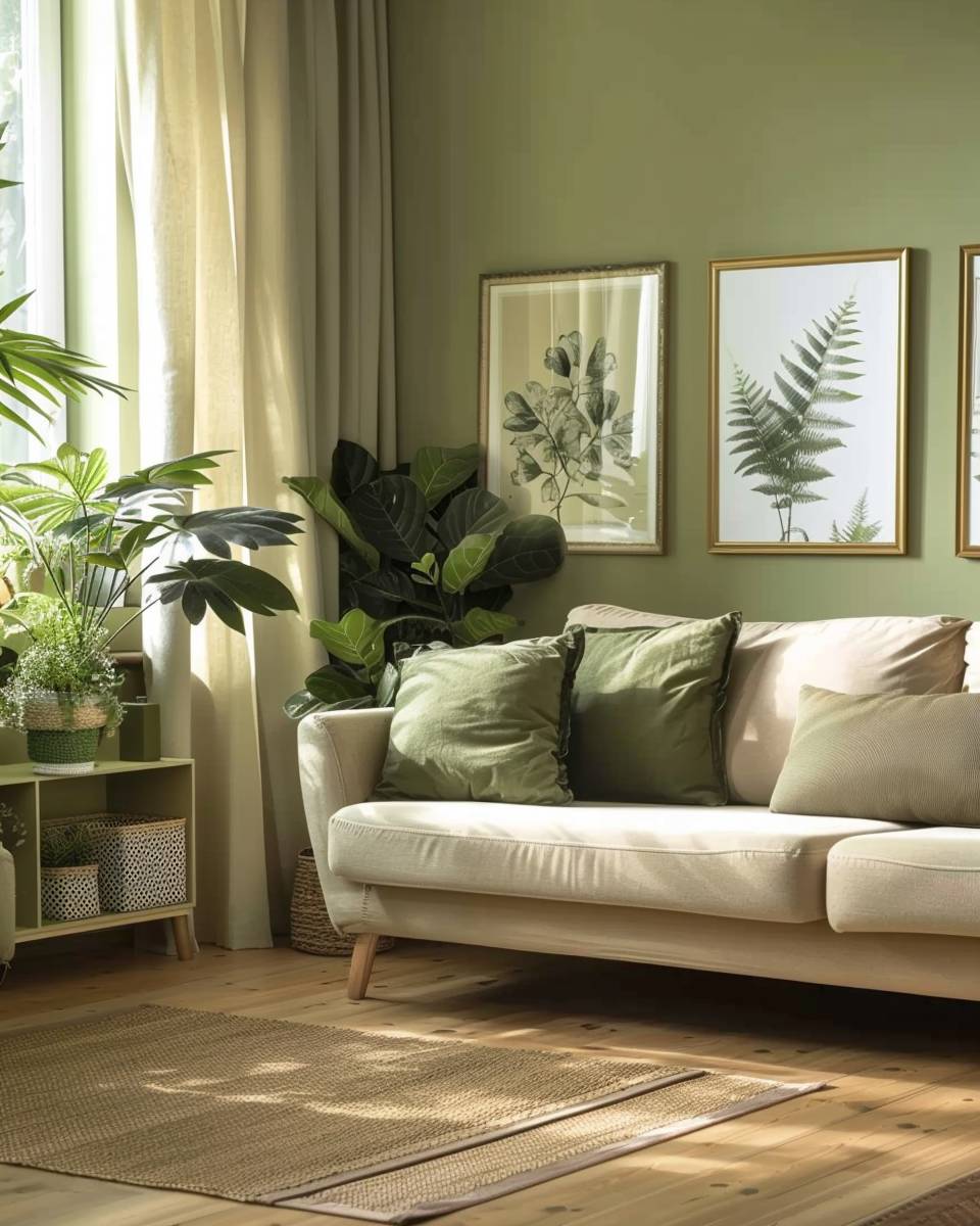 Welche Farbe passt zu Olivgrün?- Ergänze botanische Prints für Natürlichkeit