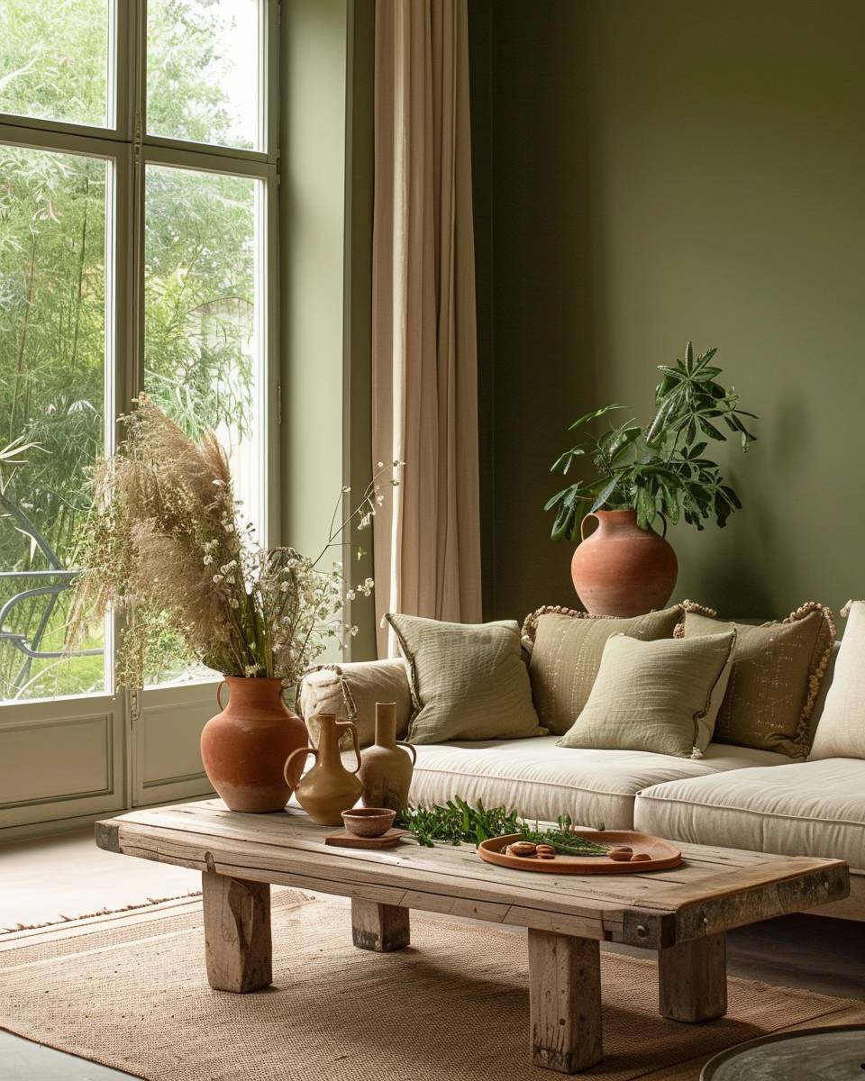 Welche Farbe passt zu Olivgrün?- Unterstreiche Olivgrün mit Terrakotta-Accessoires