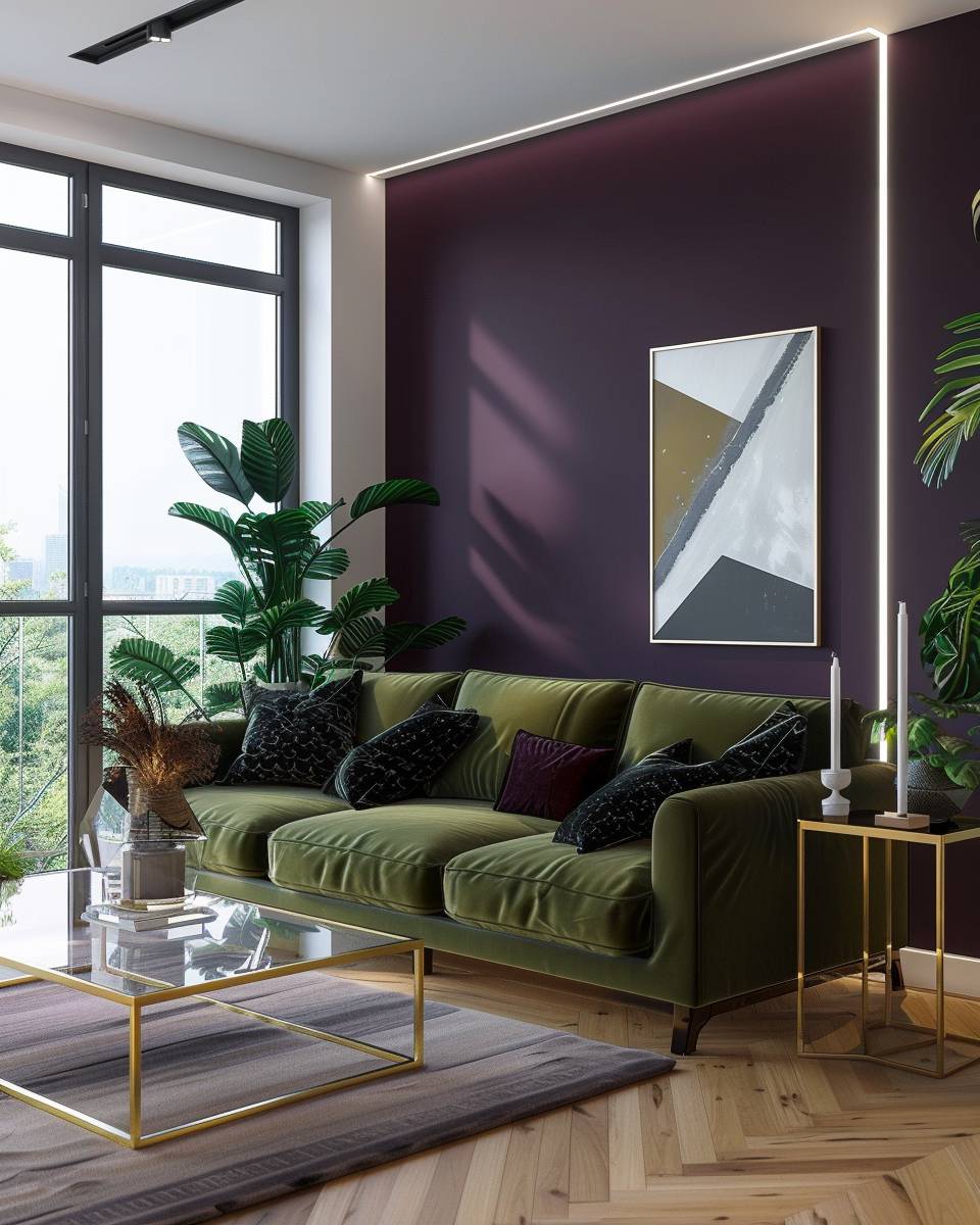 Welche Farbe passt zu Olivgrün?- Wähle Brombeertöne für extravagante Statements