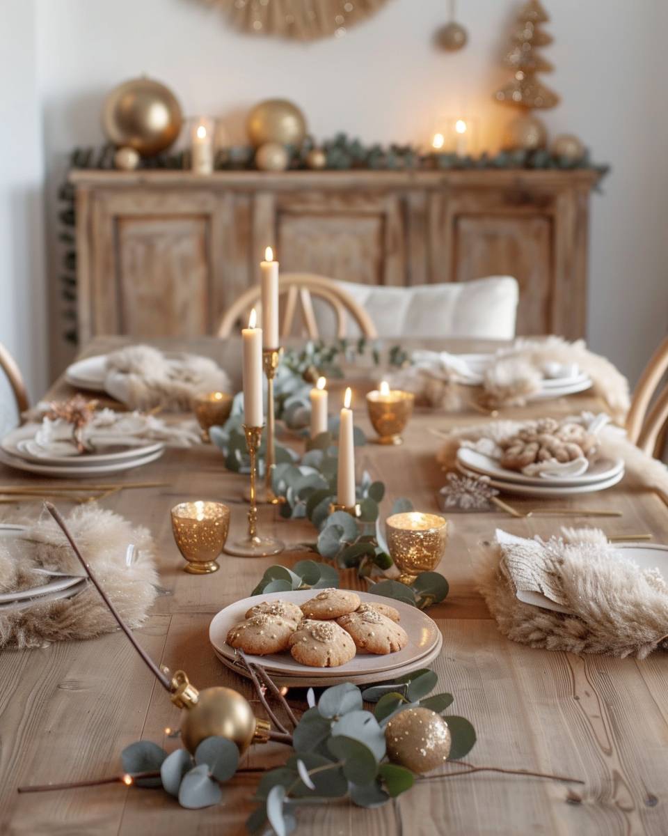 Esszimmer weihnachtlich dekorieren- Arrangiere Keksteller mit selbstgebackenen Plätzchen