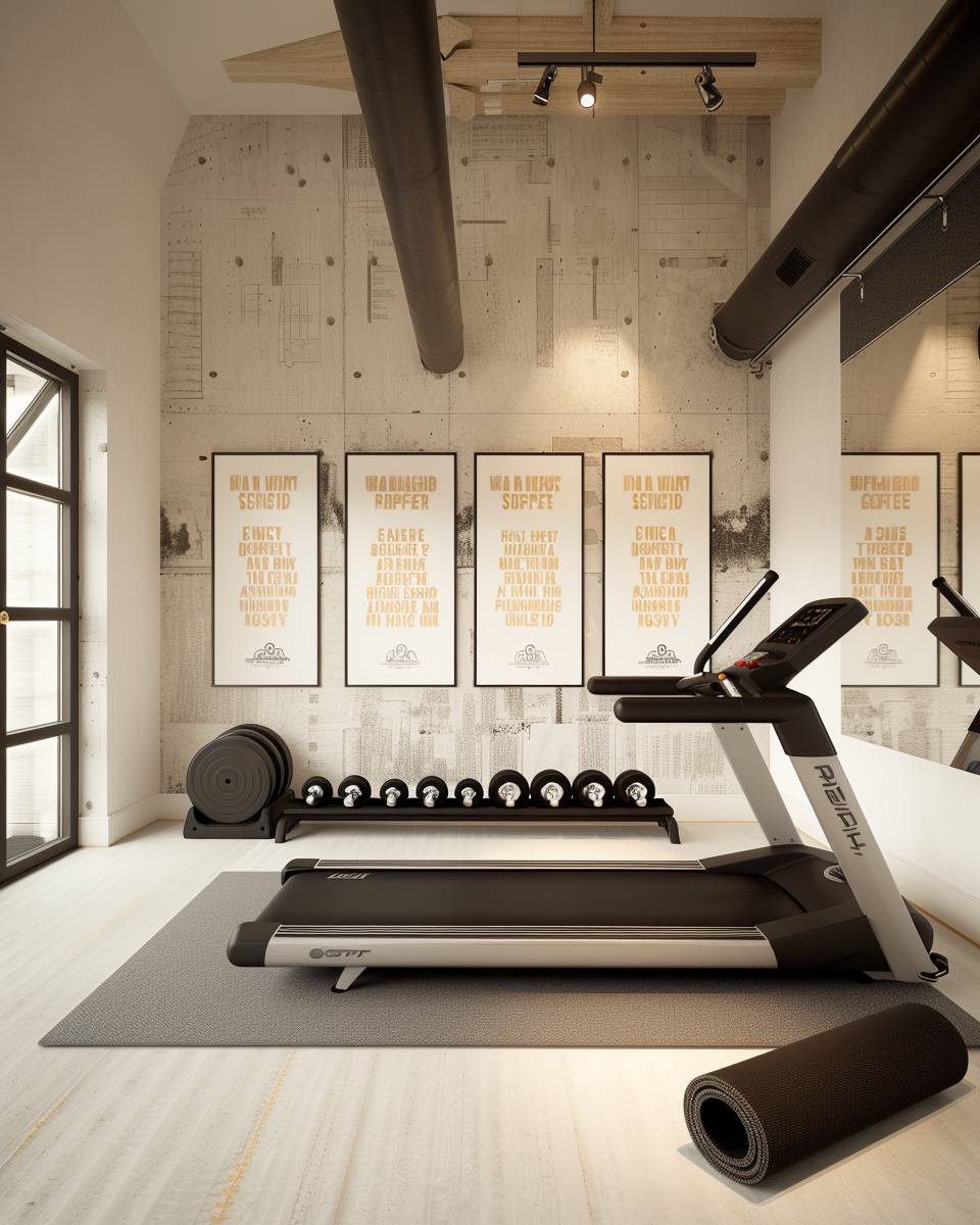 Fitnesskeller einrichten- Dekoriere mit inspirierenden Fitness-Postern