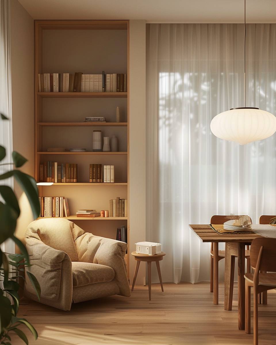 Ideen: Esszimmer gemütlich einrichten- Integriere eine gemütliche Leseecke mit Sessel