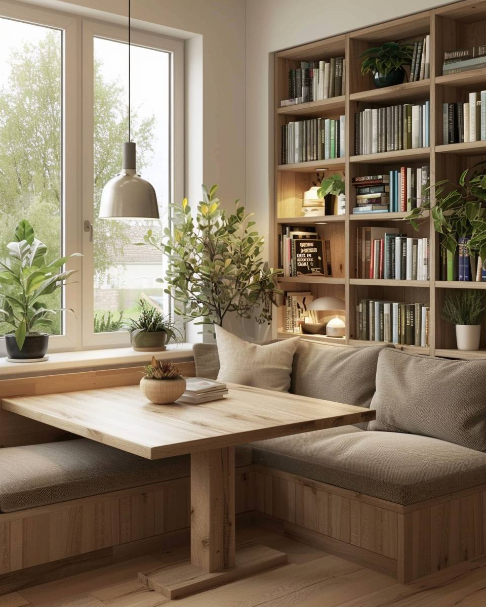 Inspiration: Esszimmer mit Eckbank- Arrangiere eine gemütliche Leseecke nebenan