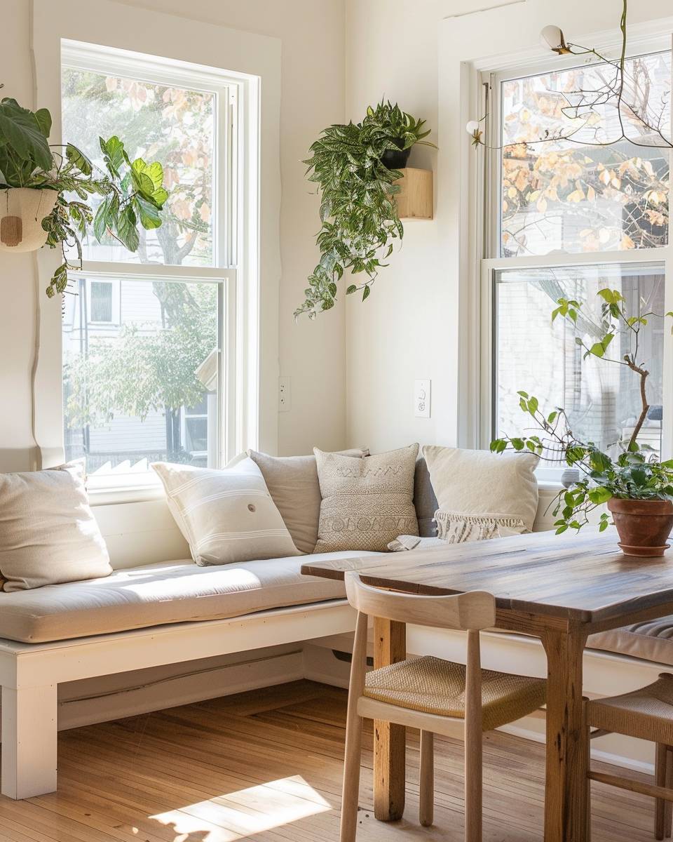 Inspiration: Esszimmer mit Eckbank- Kombiniere verschiedene Sitzkissen und Polsterfarben