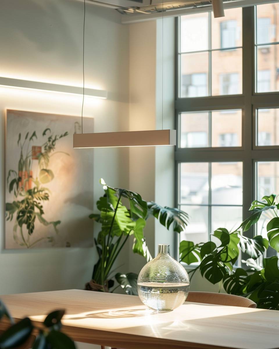 Inspiration: Lampe fürs Esszimmer- Präsentiere Kunst oder Pflanzen mit Spots