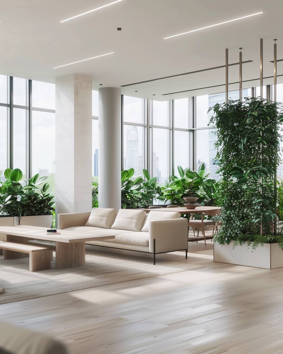 Inspiration: Wohn- und Essbereich kombinieren- Nutze Pflanzen als natürliche Raumtrenner