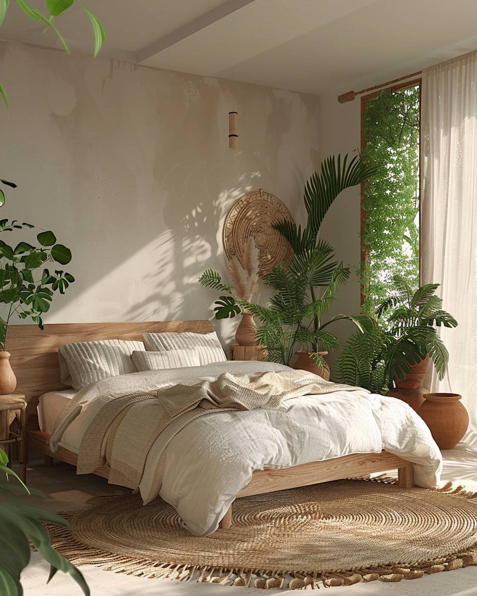 Schlafzimmer nachhaltig einrichten- Platziere Pflanzen für ein besseres Raumklima