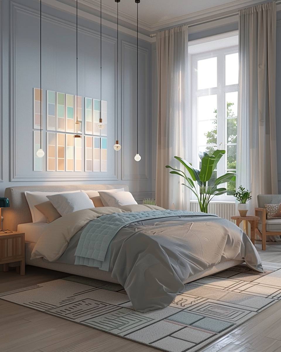 Wandfarbe für große Schlafzimmer- Wähle Farbtafeln passend zu deiner Stimmung