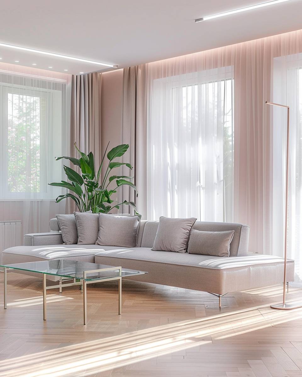 Wandfarbe für große Wohnzimmer- Probiere Wandfarben in Rosé-Nuancen